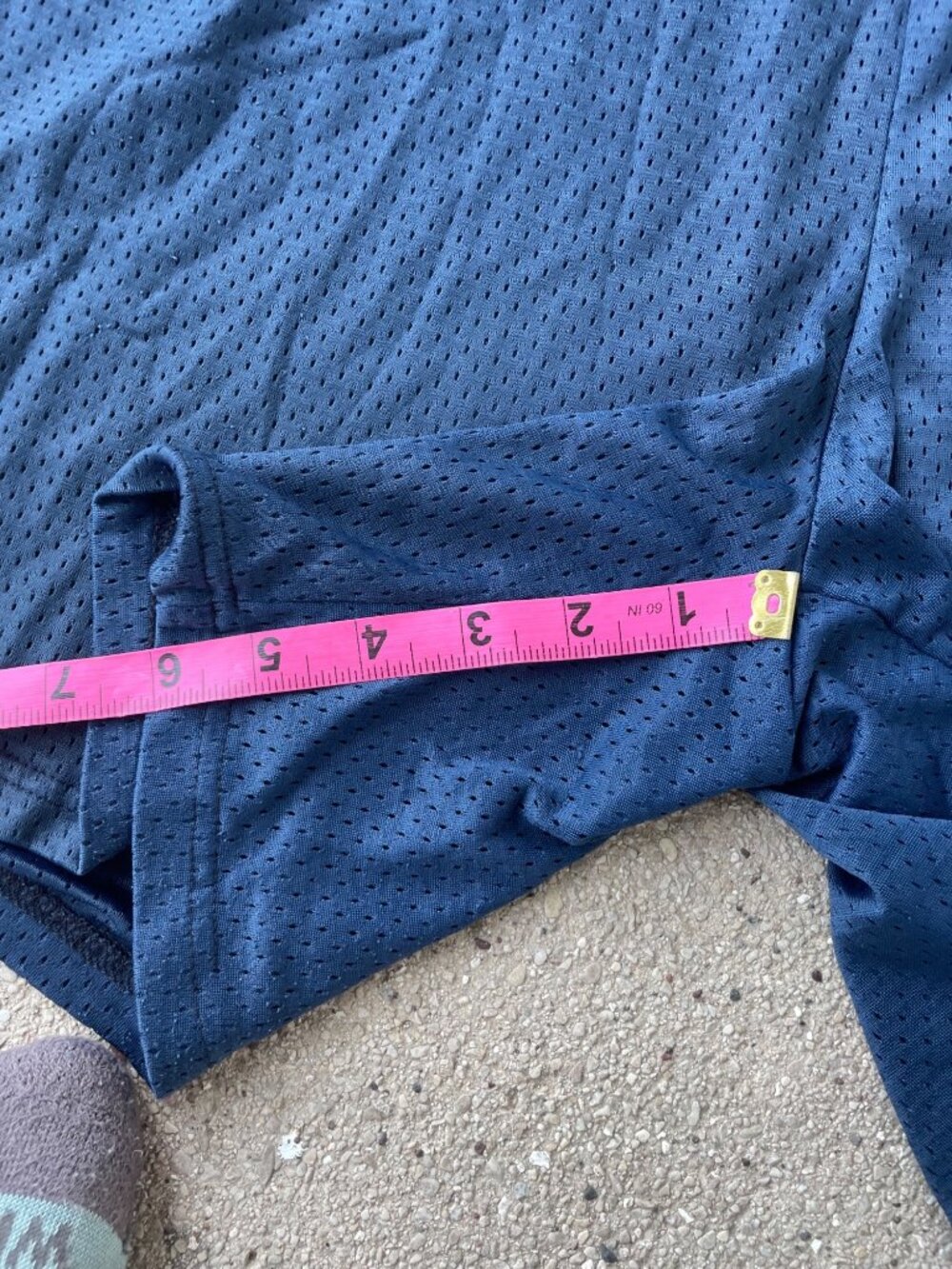 Vintage 90s Nike Jersey Athletic Shorts Navy USA Made Streetwear Men XL 6 inseam - Picture 8 of 13